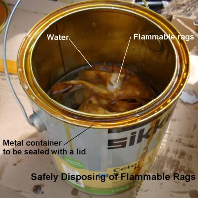 Storing Flammable Rags